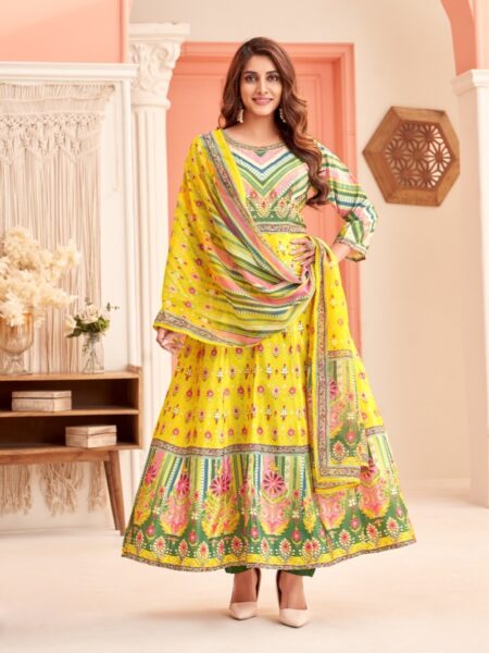 FULL GOWN-YELLOW SILK