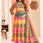 FULL GOWN - PINKISH YELLOW SILK