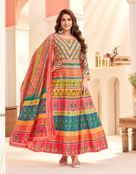 FULL GOWN - ORANGE SILK