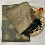TUSSAR SAREE - PASI GREEN COLOUR