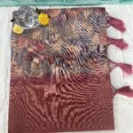 LAVENDER CHANDERI SILK SAREE -  WITH BLOUSE