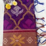 IKKAI POCHAMPALLI SAREE WITH BLOUSE - VIOLET COLOUR