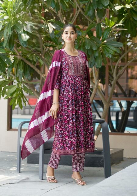 PINK NYRA CUT - WITH PANT AND  DUPATTA