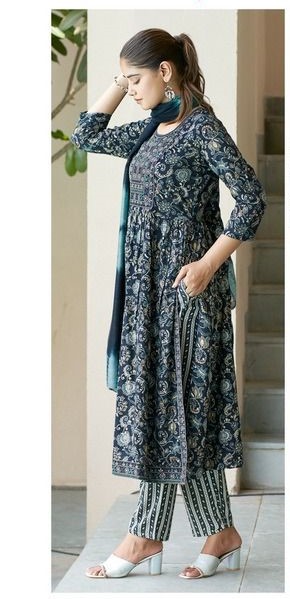 .BLUE NYRA CUT - WITH PANT AND DUPATTA