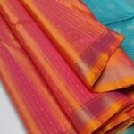 PURE VAIR OOSI SOFT SILK SAREE  - ORANGISH PINK  COLOUR