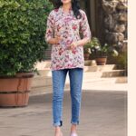 WHITE PINK COLOUR- SHORT TOPS