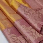 PURE SOFT SILK SAREE  - YELLOW COLOUR