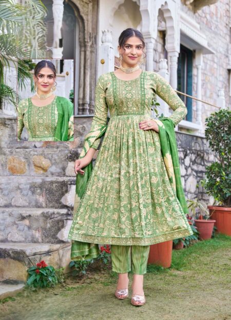 GREEN COLOUR NYRA CUT -  FULL SET