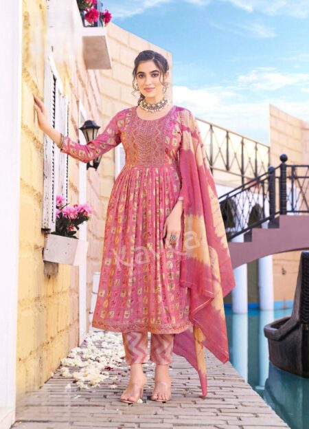 SALMON COLOUR NYRA CUT FULL SET