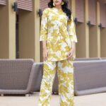 CO -ORD SET - MUSTARD WHITE