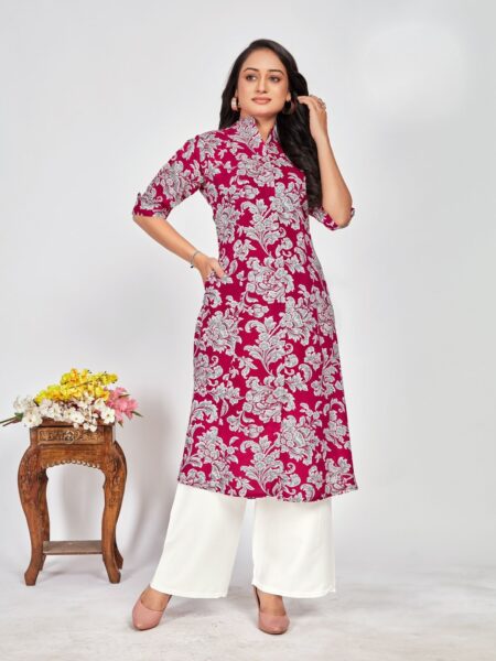PRINCESS CUT KURTI- MAROON