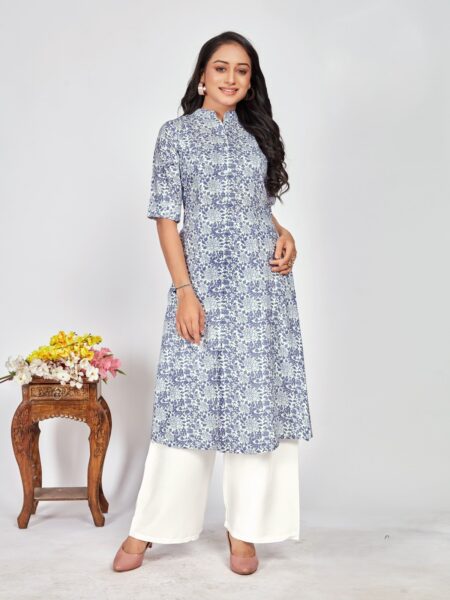 PRINCES CUT KURTI- BLUE