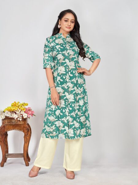 PRINCESS CUT KURTI -  GREEN