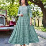 RAYON  GOWN - TEAL GREEN