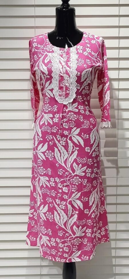 Z.RAYON KURTI PLUS SIZE - PINK