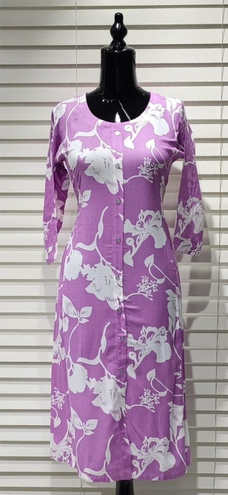 Z.PURPLE RAYON KURTI