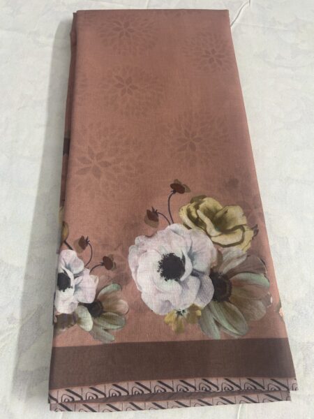 SOFT COTTON SAREE - LIGHT SALMON