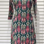 Z.IKAT POCHAMPALLI KURTI- GREEN