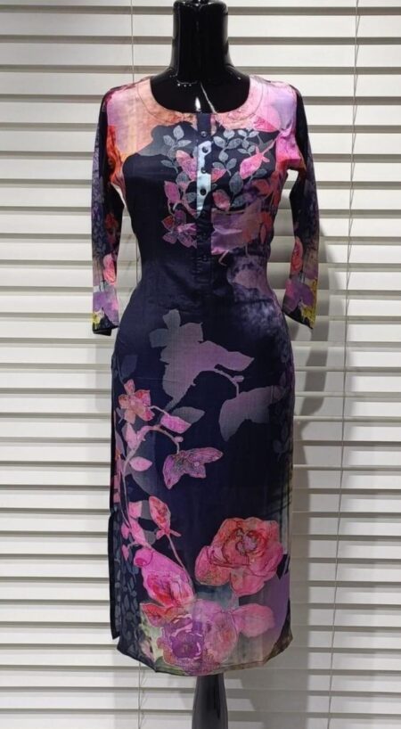 Z.LENZING KURTI - MULTI CREAM