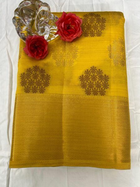 TUSSAR SAREE - YELLOW