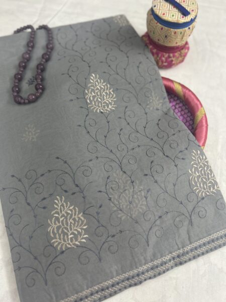 EMBROIDERY COTTON - ASH BLUE