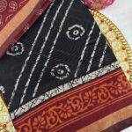 SOFT COTTON SAREE - BLACK