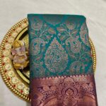 BRIDAL SAREE - PEACOCK BLUE