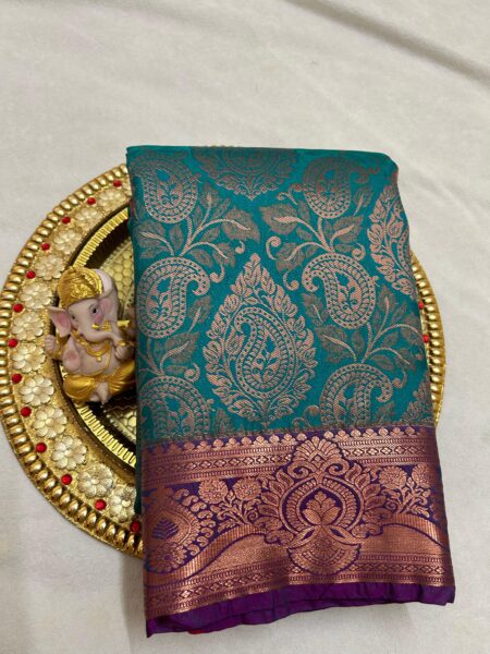 BRIDAL SAREE - PEACOCK BLUE